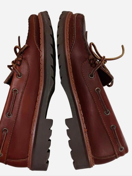 G.H Bass Mens Leather Camp Mocs Lug Sole Shoes Men\'s Sz 9M Brown Slip On 33159W main image 6